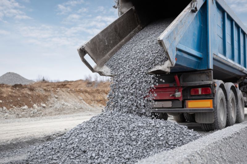 Construction Equipment with Gravel